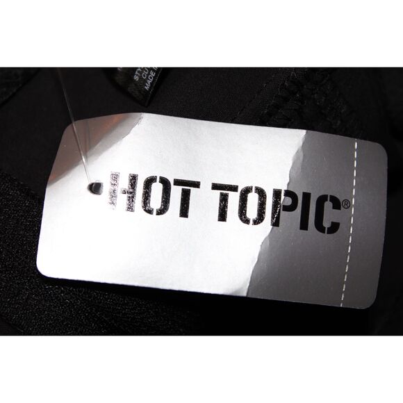 NWT Womens Hot Topic Black Red Polka Dot Ruffle Halter Top Midi Dress Size XS - Picture 5 of 6